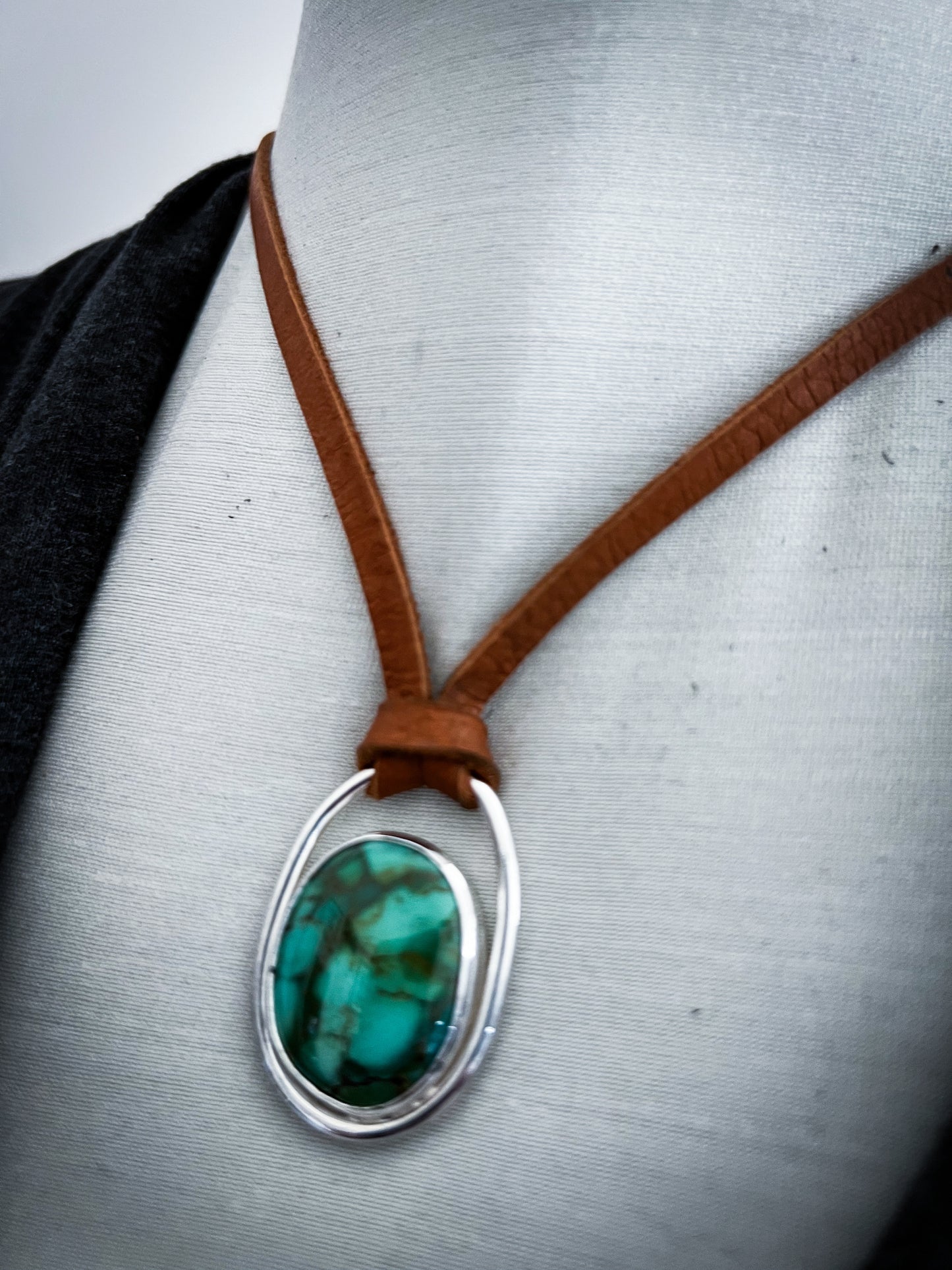 Hidden Trail Pendant Necklace – Canyon Blue Turquoise