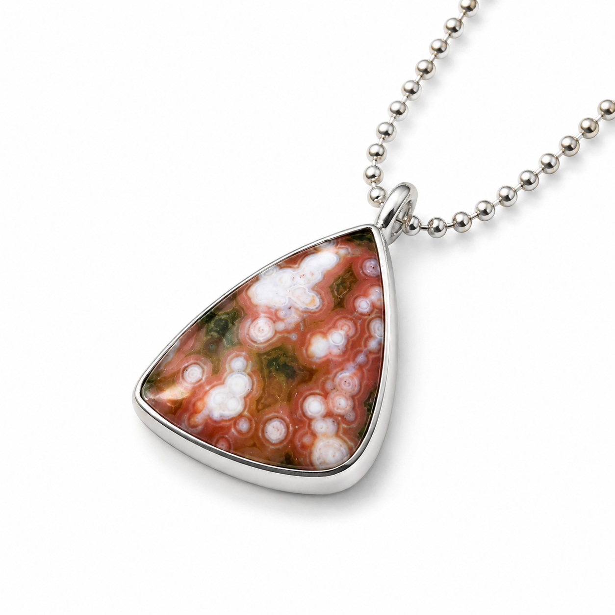 Quiet Bloom Ocean Jasper Pendant