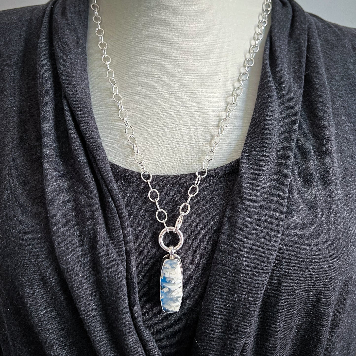 Elemental Pendant - Plume Agate 2