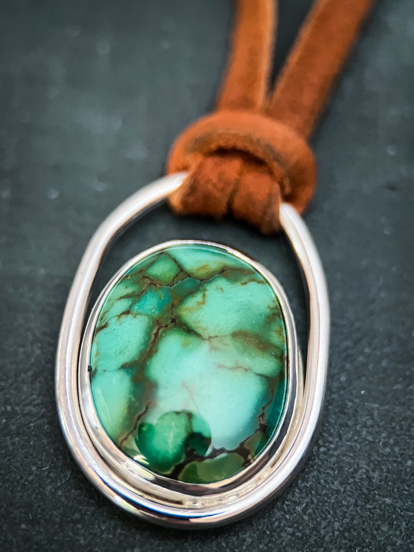 Hidden Trail Pendant Necklace – Canyon Blue Turquoise