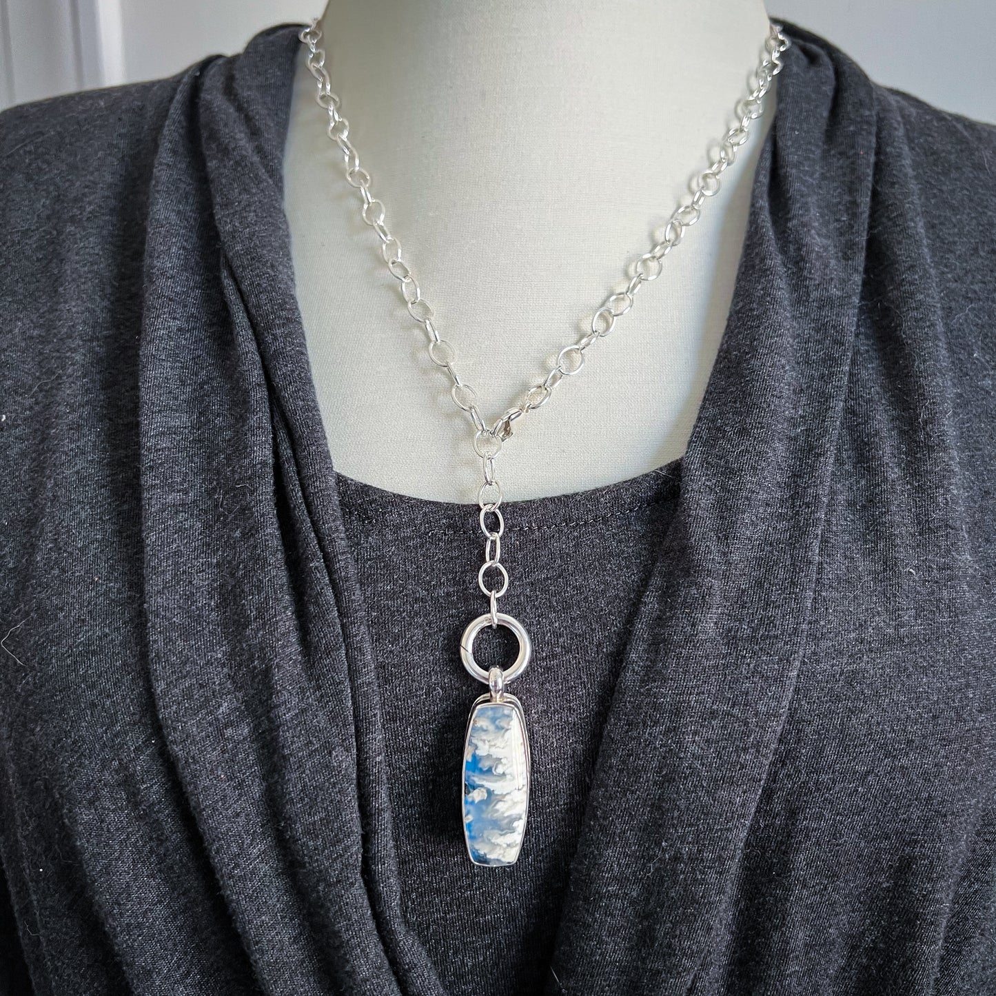 Elemental Pendant - Plume Agate 2