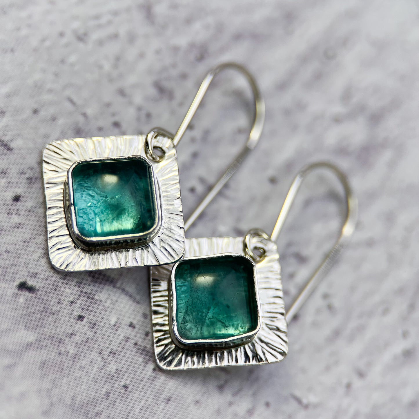 Lagoon Light Earrings – Sterling Silver & Apatite Petite Dangles