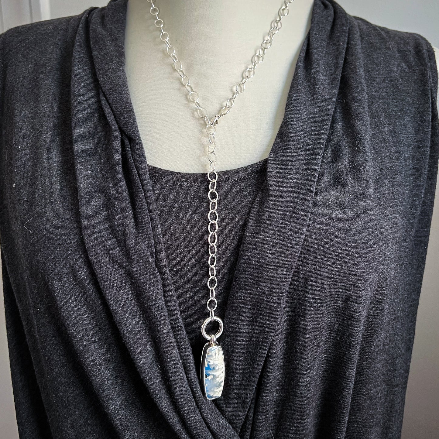 Elemental Pendant - Plume Agate 2