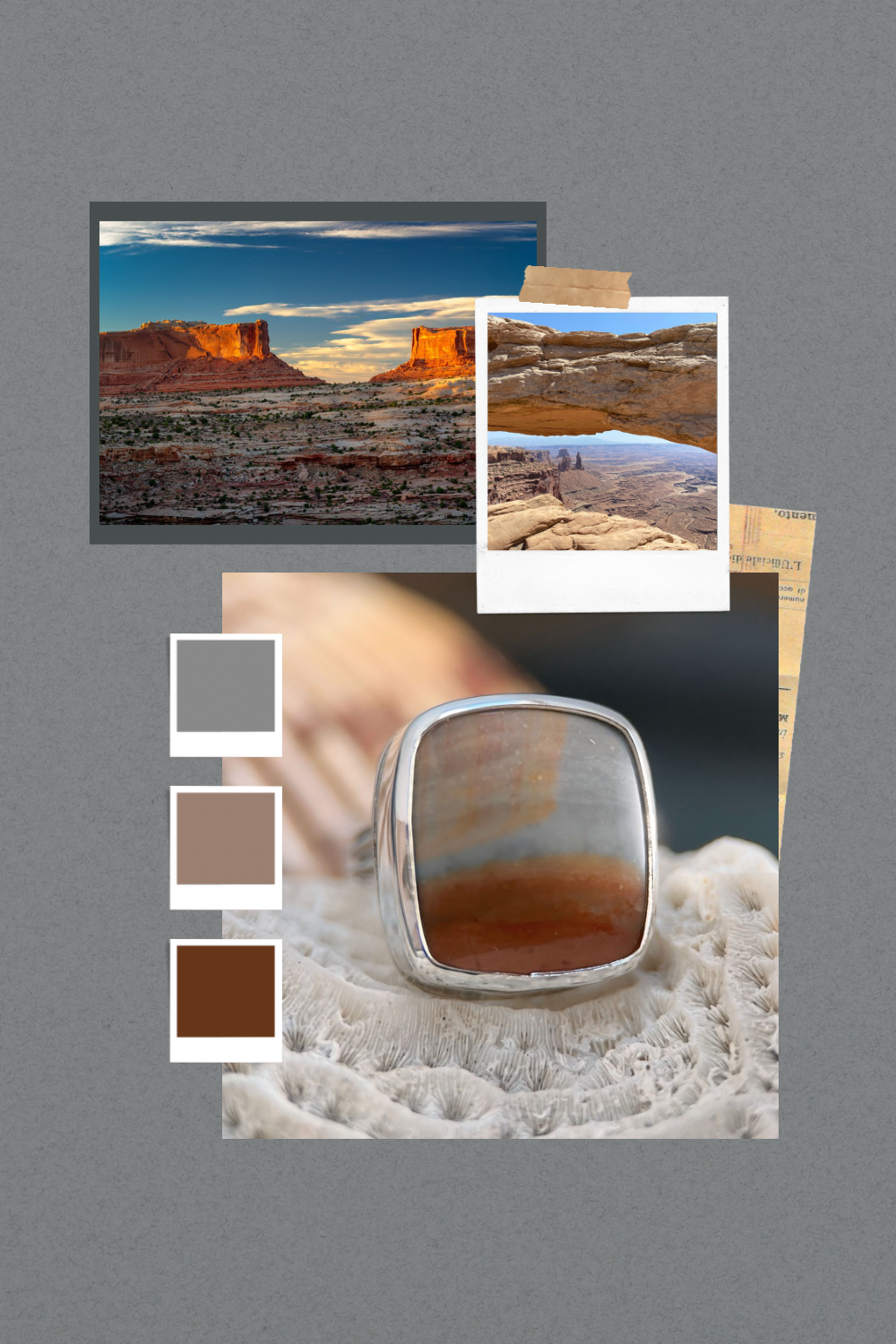 Painted Mesa Ring, Size 6.75