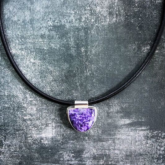 Charoite Versa Pendant: A Touch of Mystic Elegance