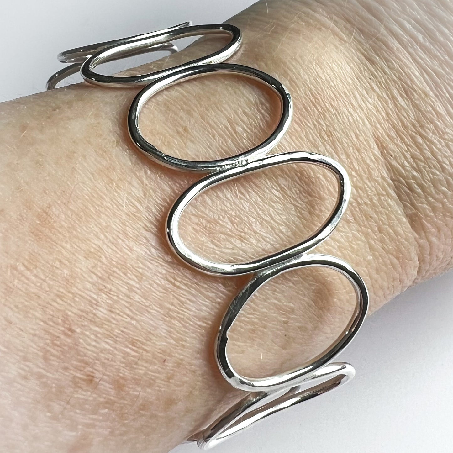 Stacked Stones Sterling Cuff