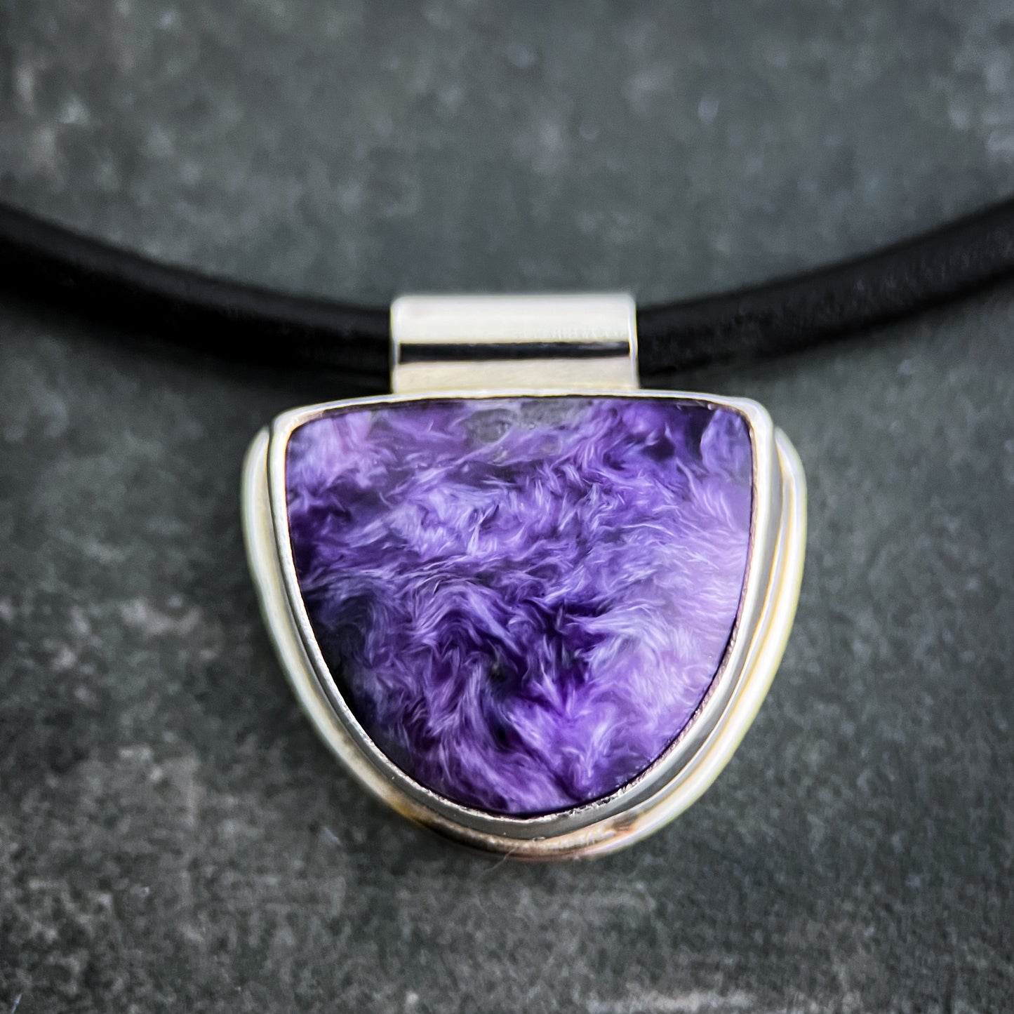 Charoite Versa Pendant: A Touch of Mystic Elegance