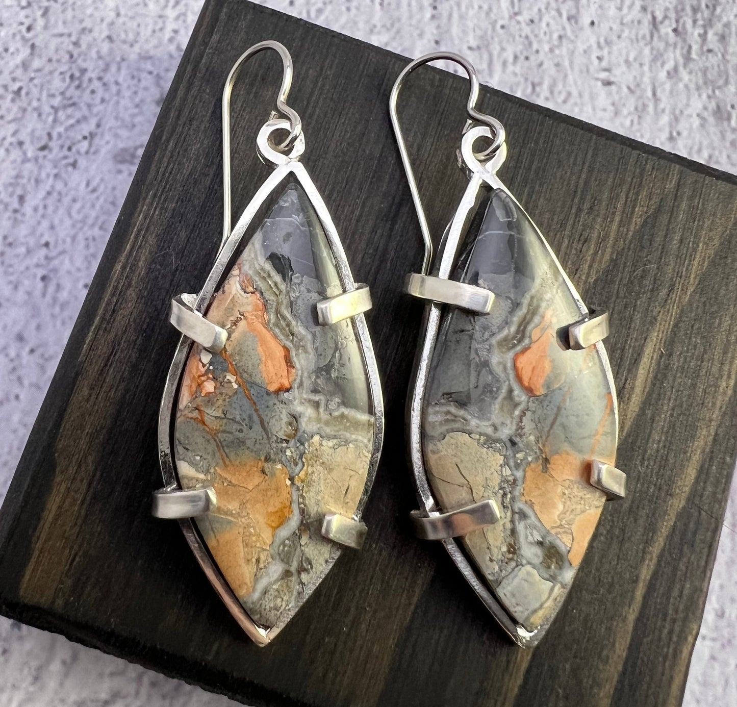 Sunlit Canopy Earrings — Maligano Jasper & Sterling Silver
