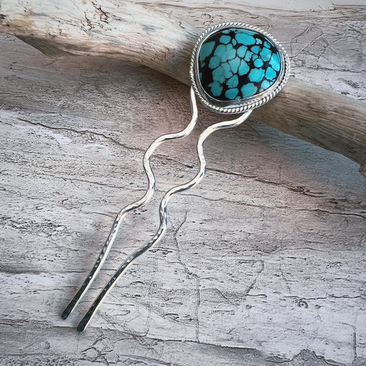 Turquoise Adorned Hair Fork