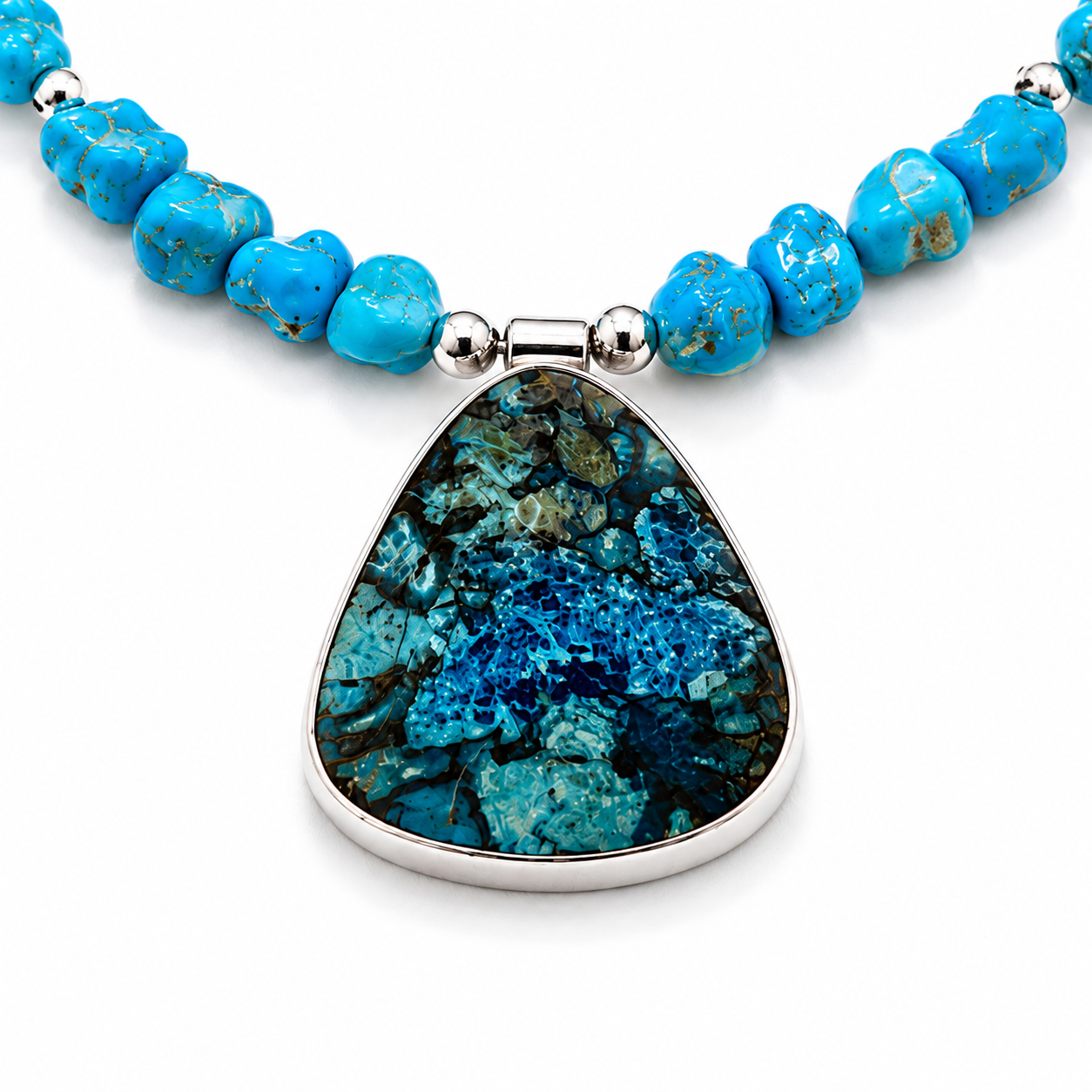Desert Oasis Shattuckite & Campitos Turquoise Necklace