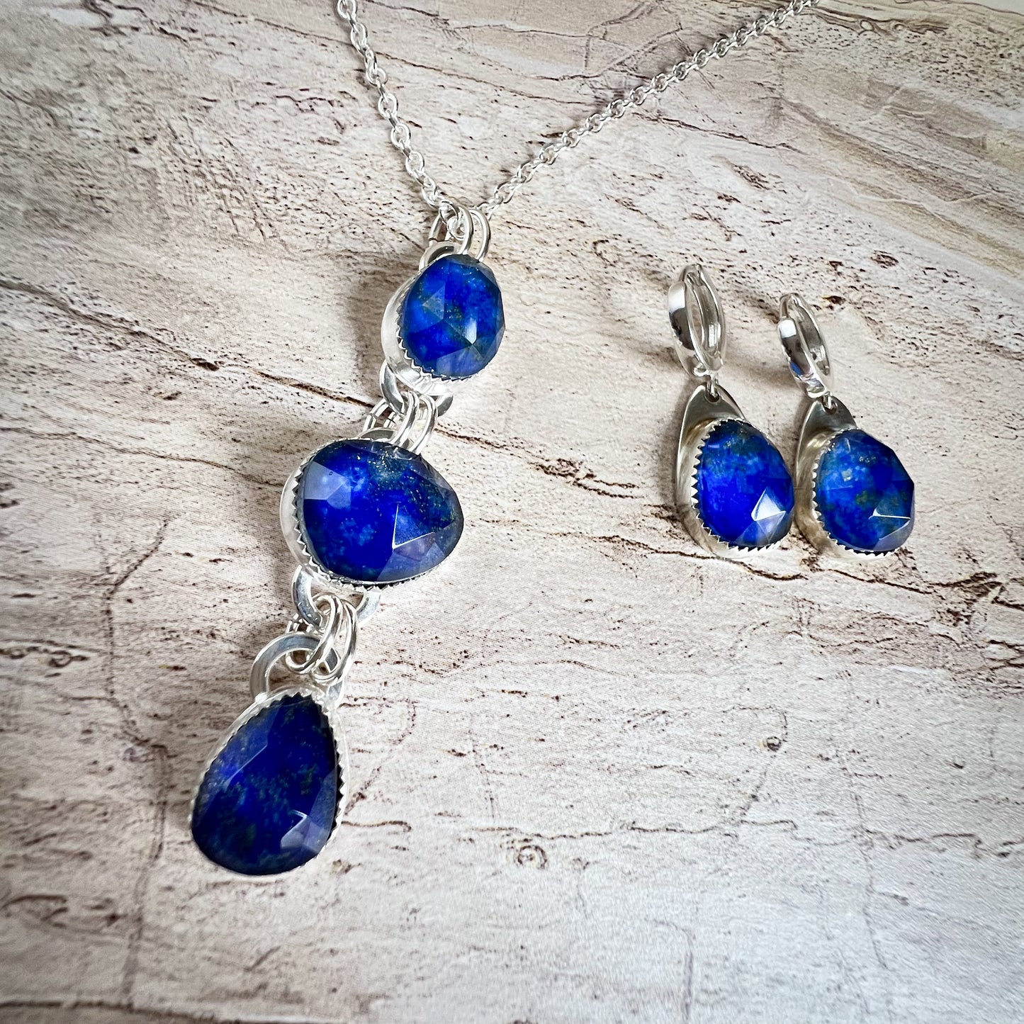 Vivid Blue Drop Necklace
