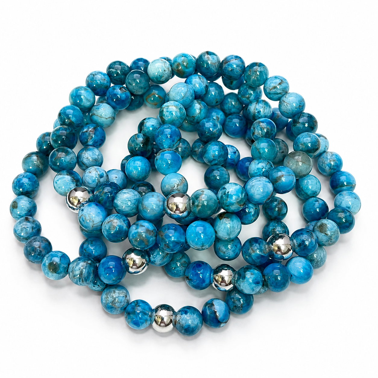 Blue Current Apatite Stretch Bracelet