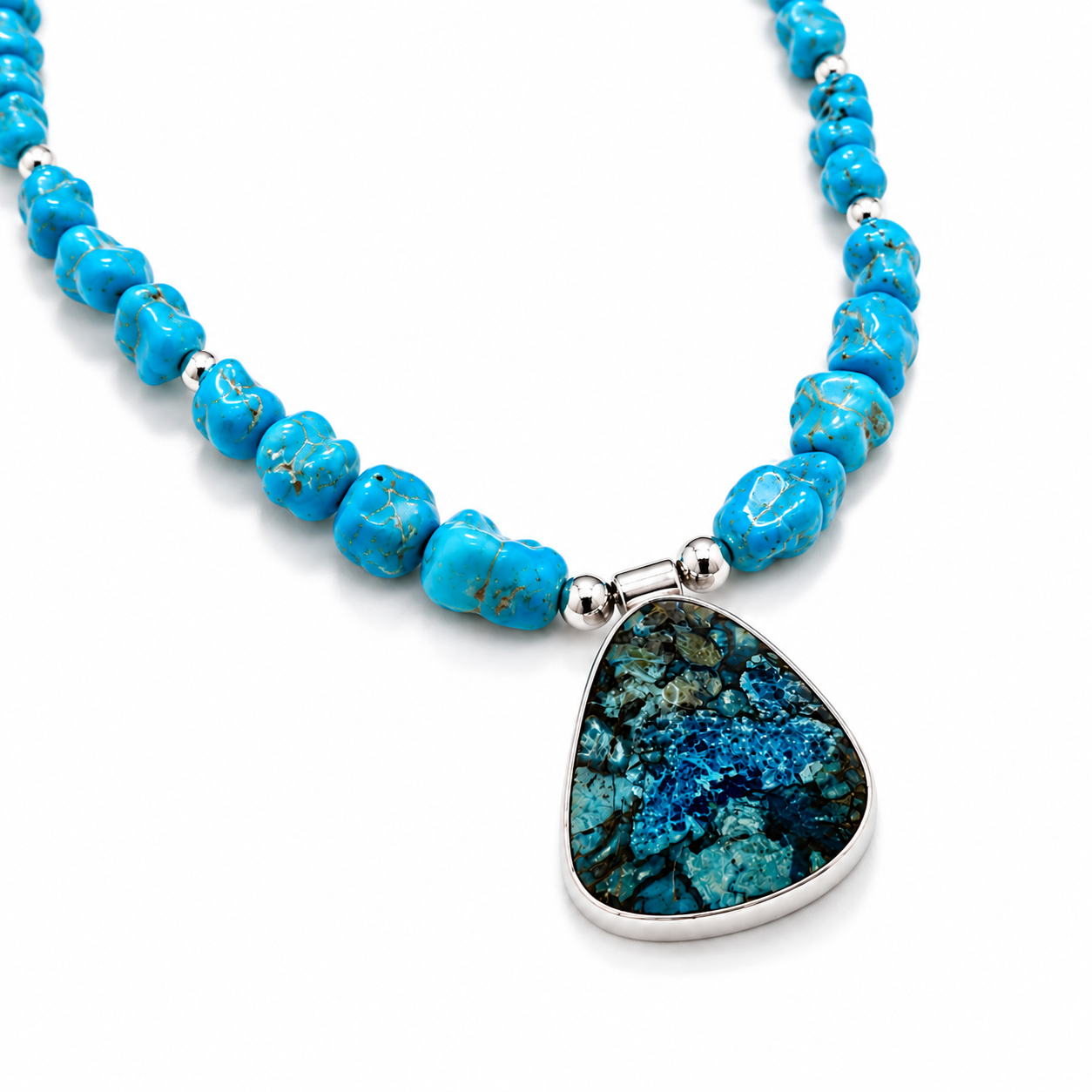 Desert Oasis Shattuckite & Campitos Turquoise Necklace