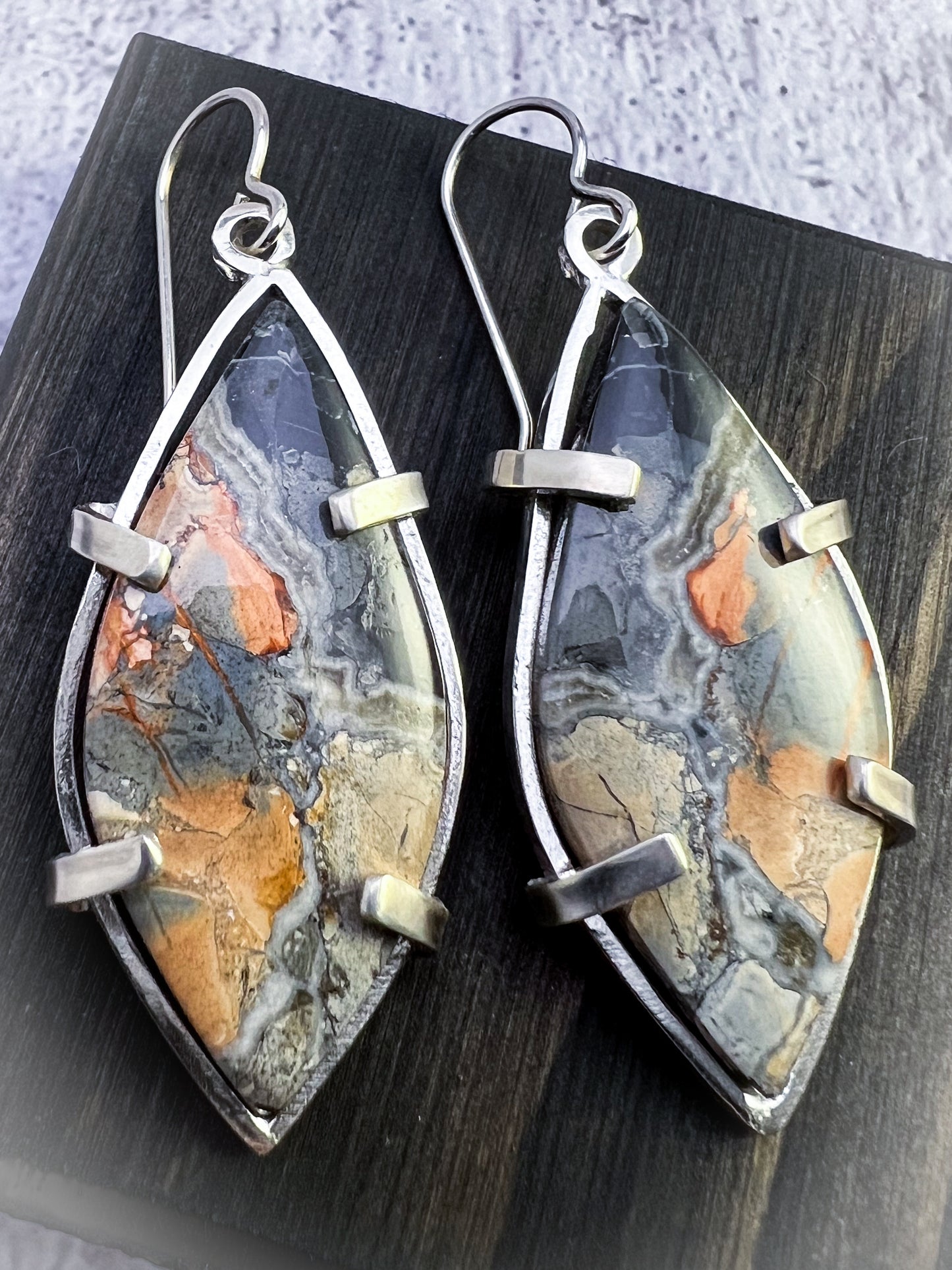 Sunlit Canopy Earrings — Maligano Jasper & Sterling Silver