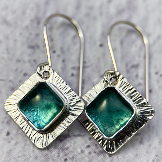 Lagoon Light Earrings – Sterling Silver & Apatite Petite Dangles