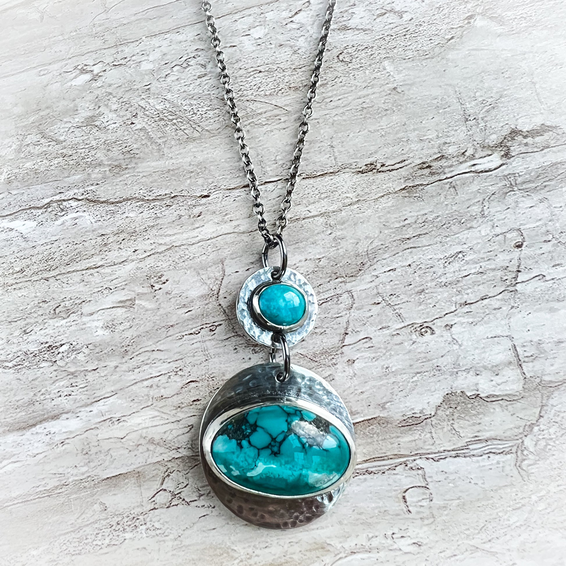 Small Turquoise Pendant Necklace - Veda Jewelry