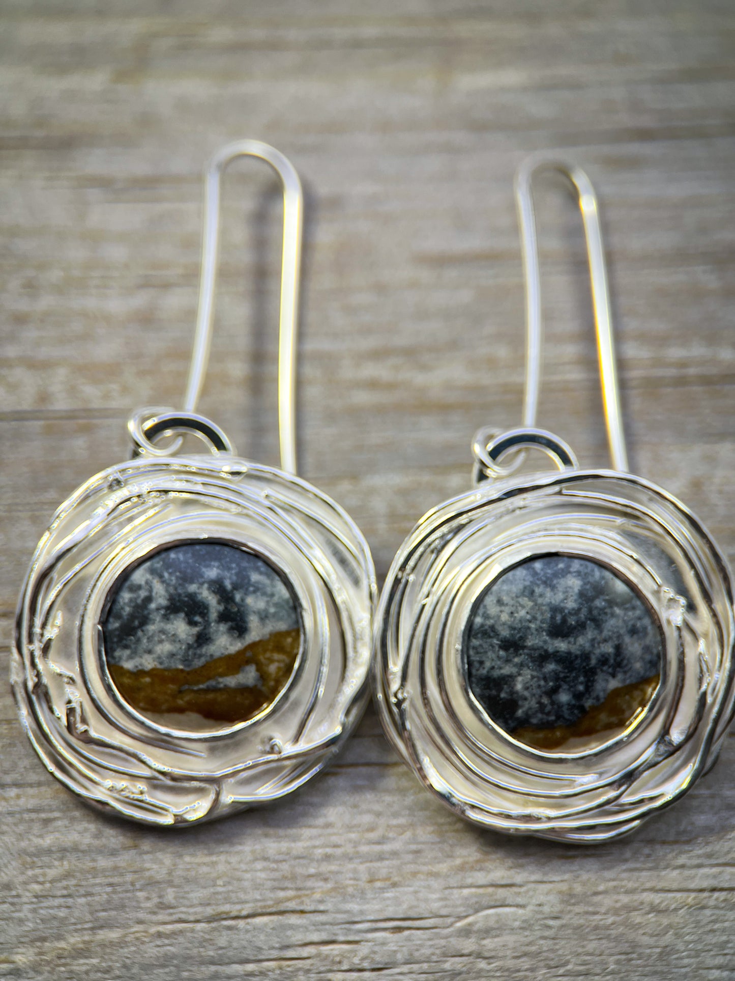 Custom Order - Starry Night Jasper Earrings