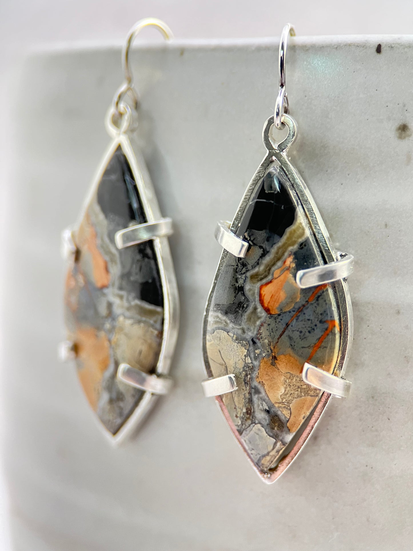 Sunlit Canopy Earrings — Maligano Jasper & Sterling Silver