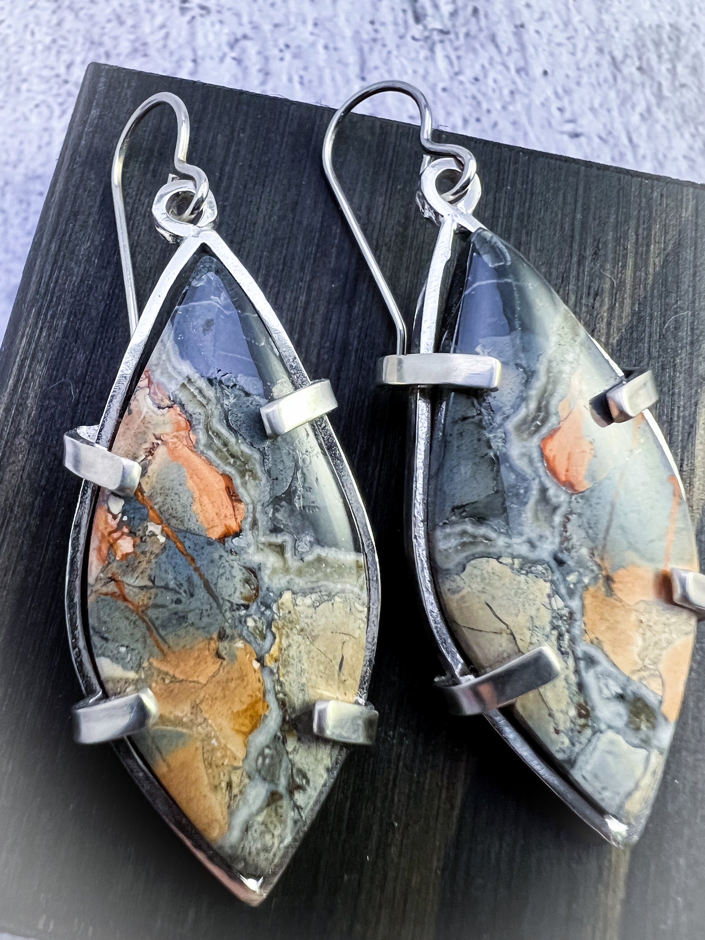 Sunlit Canopy Earrings — Maligano Jasper & Sterling Silver
