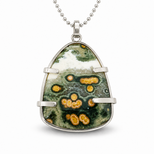Tree Hugger Ocean Jasper Pendant