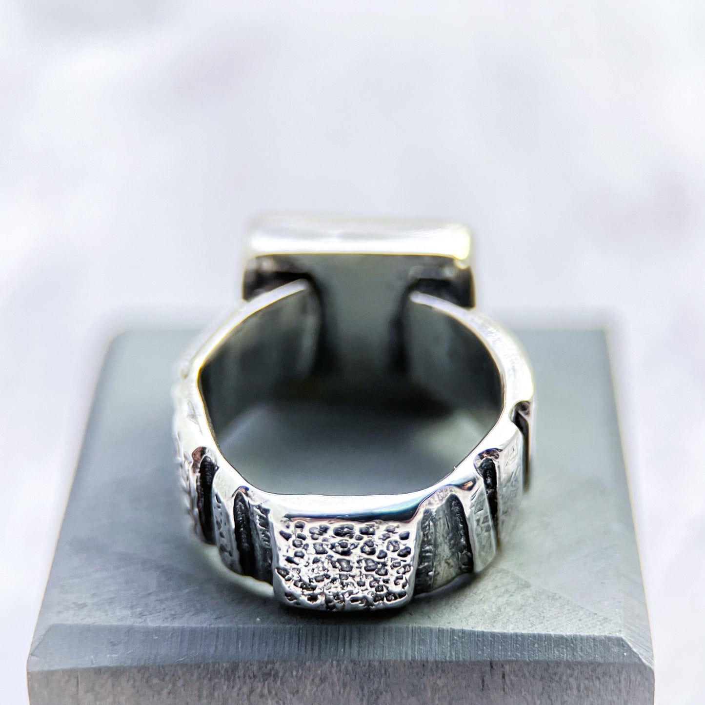 Astral Armor Ring — Rainbow Moonstone — Size 8.5