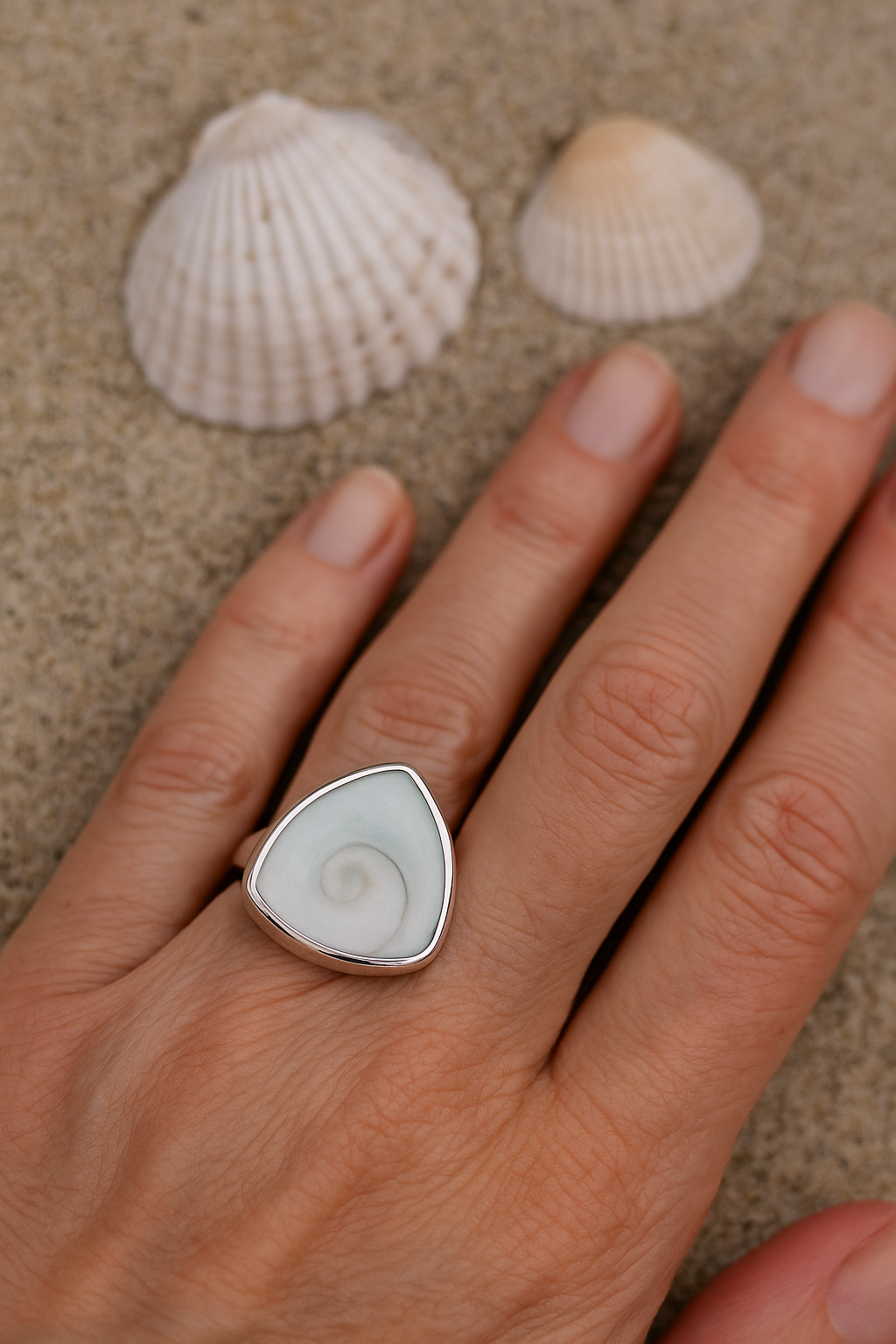 Shiva Shell Ring, Size 6.5