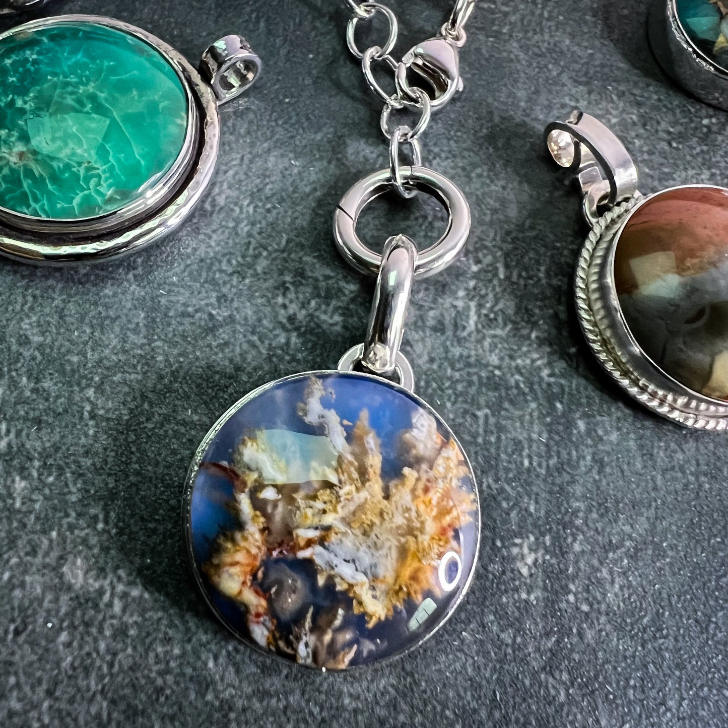 Elemental Pendant - Plume Agate