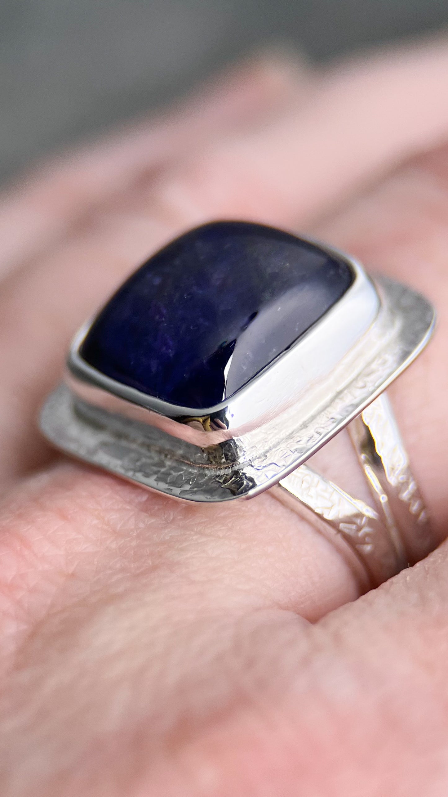 Indigo Seas Ring, Size 8