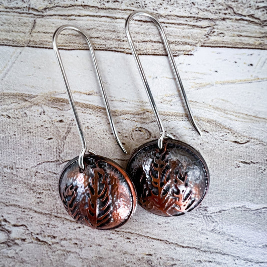 Copper Leaves Earrings