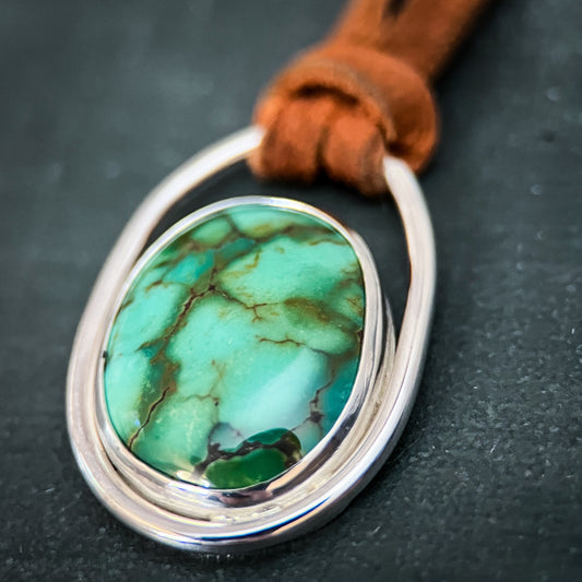 Hidden Trail Pendant Necklace – Canyon Blue Turquoise