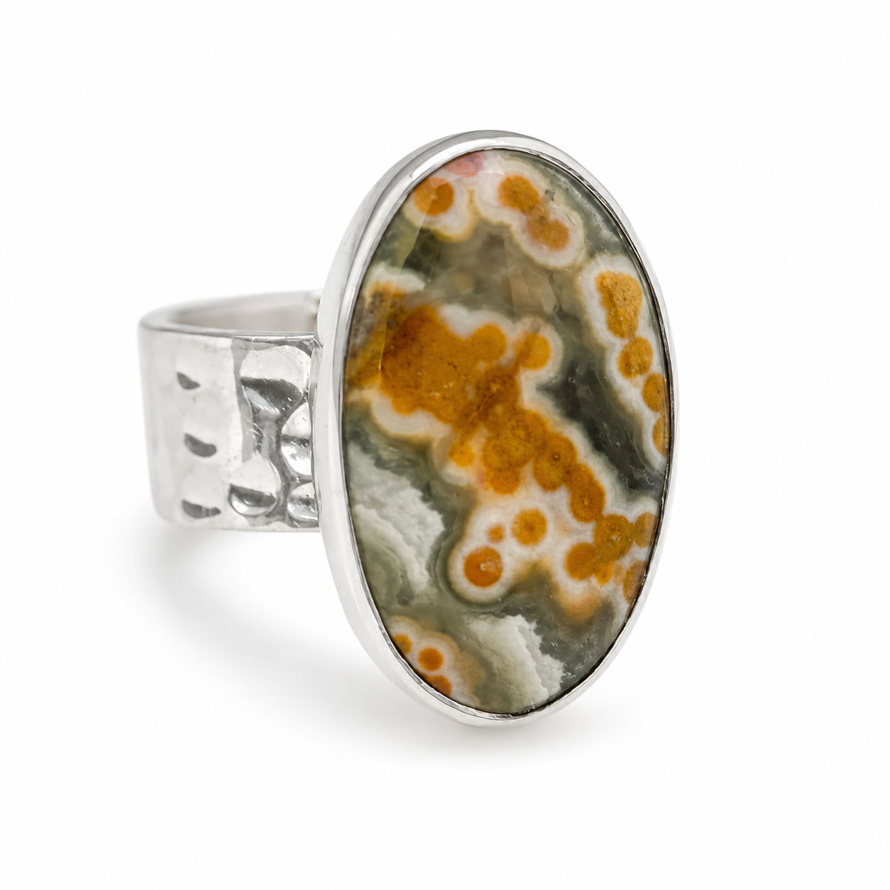 Gilded Trail Ocean Jasper Ring | Size 8.25