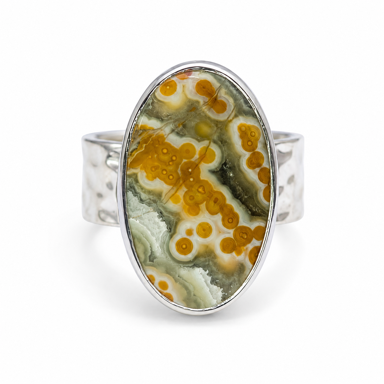 Gilded Trail Ocean Jasper Ring | Size 8.25