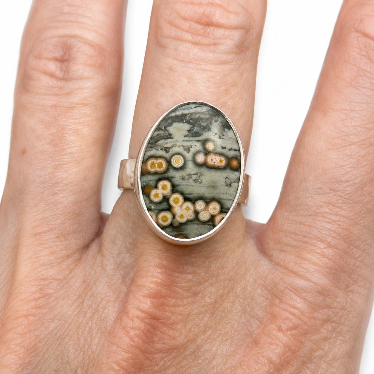 Crossing Paths Ocean Jasper Ring | Size 8.5