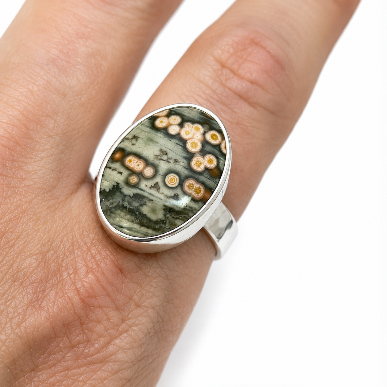 Crossing Paths Ocean Jasper Ring | Size 8.5