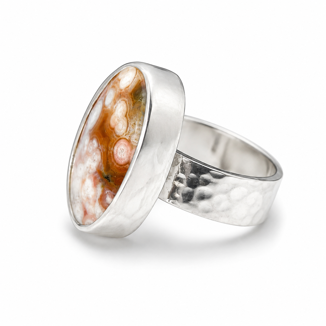 Weathered Bloom Ocean Jasper Ring | Size 6.25