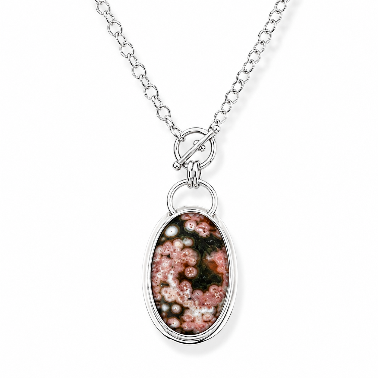 Wayside Bloom Ocean Jasper Toggle Necklace